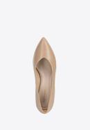 Leather court shoes, dark beige, 94-D-802-3-38, Photo 5