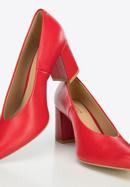 Leather court shoes, red, 94-D-802-3-35, Photo 8