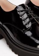 Damskie derby skórzane lakierowane klasyczne, czarny, 93-D-950-1-36, Zdjęcie 7