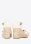 Women's wedge espadrilles with bow detail, cream, 98-DP-500-N-36, Photo 4