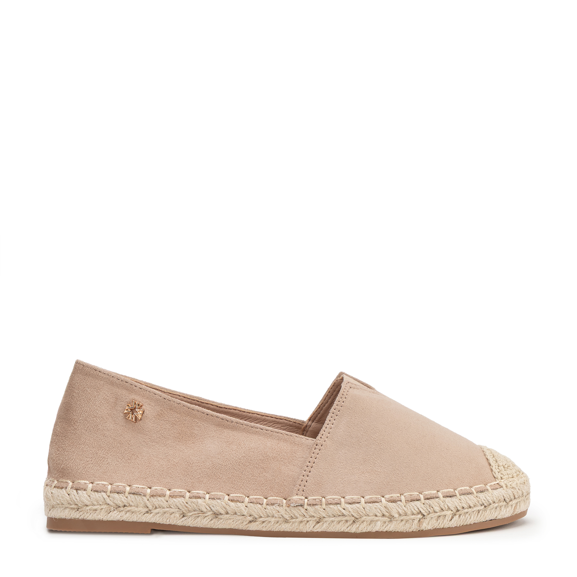 Dámske espadrilky s pleteným spracovaním béžové 100-DP-805-9