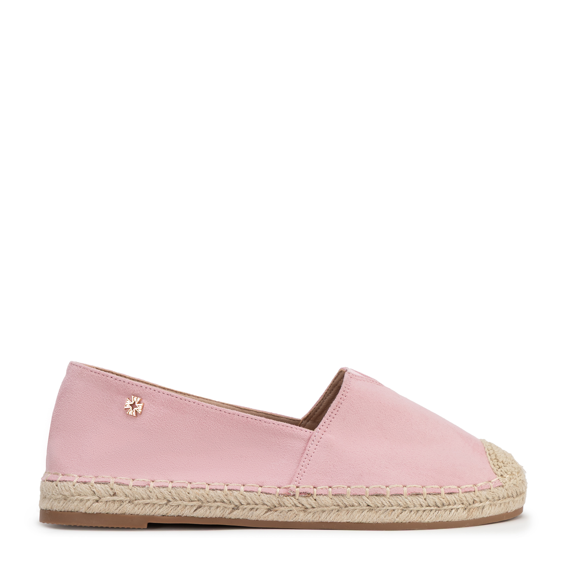 Dámske espadrilky s pleteným spracovaním ružové 100-DP-805-P