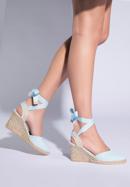 Damskie espadryle z wycięciem, niebieski, 96-DP-801-N-38, Zdjęcie 1