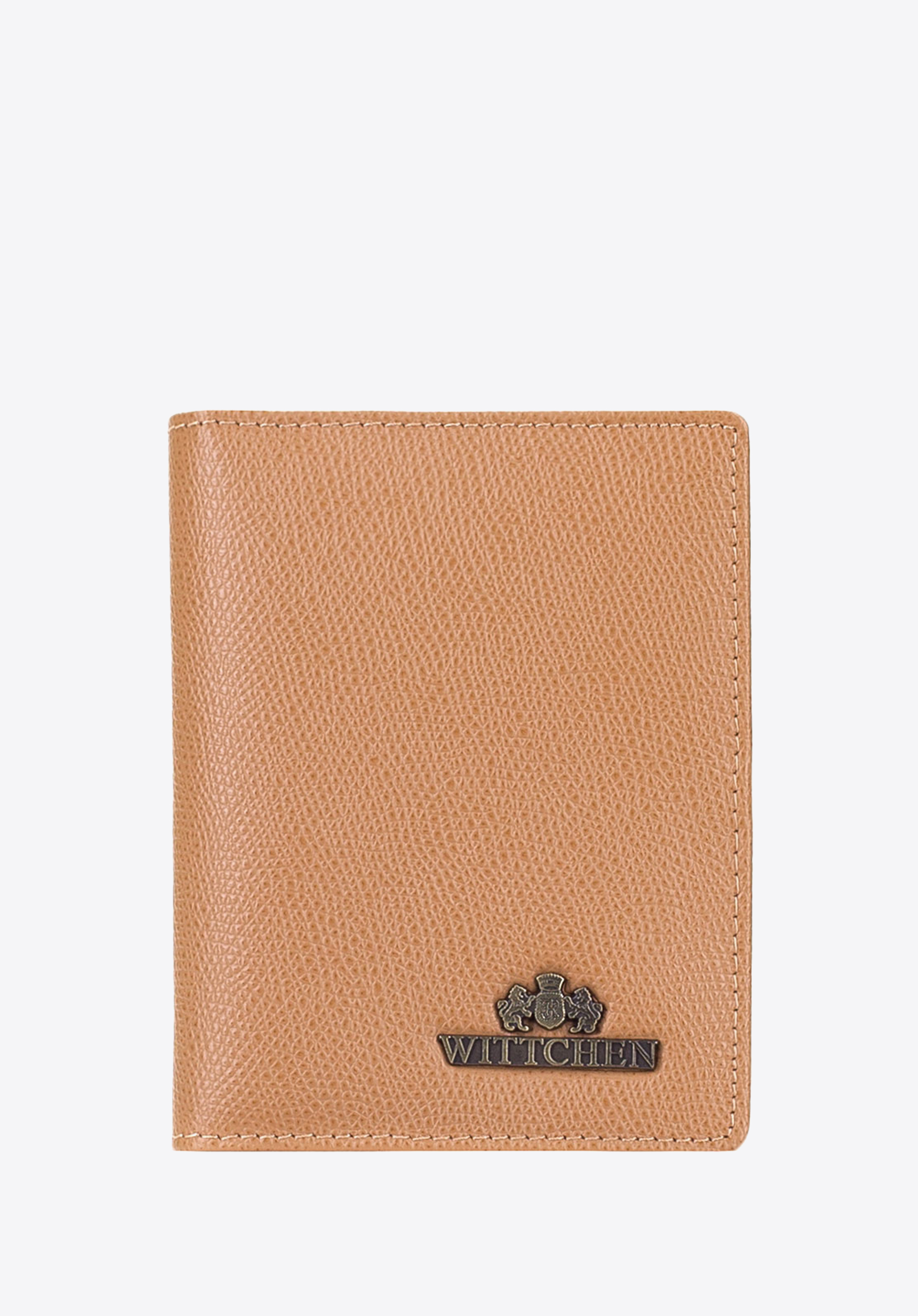 Damskie etui na dokumenty ze skóry kolorowe, camelowy, 13-2-163-RB, Zdjęcie 1