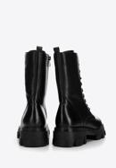 Leather platform combat boots, black, 97-D-526-1-38, Photo 4