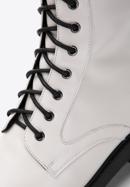 Leather platform combat boots, cream, 97-D-526-0-37, Photo 6