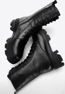 Leather platform combat boots, black, 97-D-526-1L-37, Photo 6