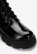 Leather platform combat boots, black-graphite, 97-D-526-0-38, Photo 8