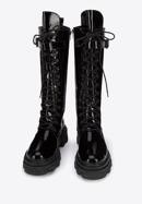 Leather platform combat boots, black, 95-D-800-1-41, Photo 2