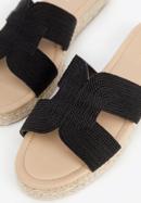 Women's rope soled sandals, black, 96-DP-805-G-38, Photo 8