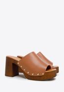 Leather mule clogs, brown, 96-D-251-5-38, Photo 7