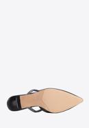 Women's leather spool heel sandals, black, 96-D-957-1-41, Photo 6
