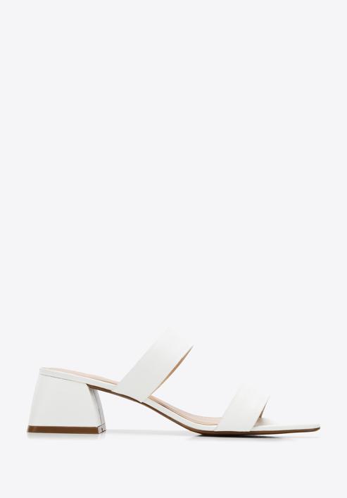Leather slip on sandals, off white, 94-D-751-0-36, Photo 1