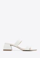 Leather slip on sandals, off white, 94-D-751-5-37, Photo 1