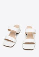 Leather slip on sandals, off white, 94-D-751-5-35, Photo 2