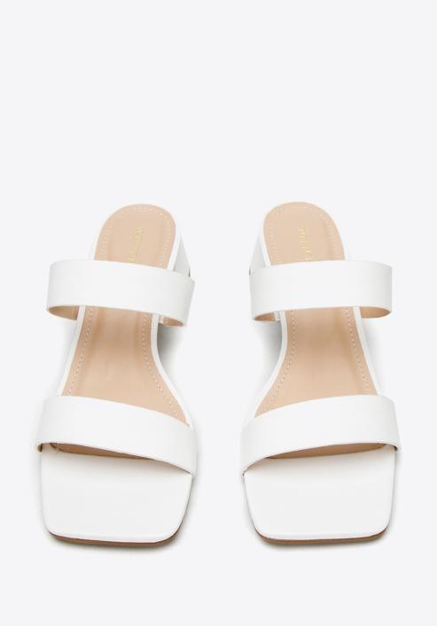 Leather slip on sandals, off white, 94-D-751-5-35, Photo 3