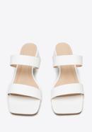 Leather slip on sandals, off white, 94-D-751-5-37, Photo 3