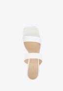 Leather slip on sandals, off white, 94-D-751-5-35, Photo 4