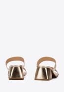 Leather slip on sandals, gold, 94-D-751-5-37, Photo 5
