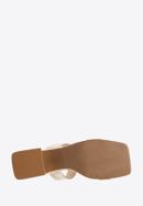Leather slip on sandals, gold, 94-D-751-5-40, Photo 6