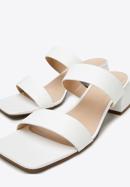 Leather slip on sandals, off white, 94-D-751-5-35, Photo 7