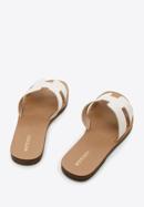 Leather sandals with "H" cut-out, cream, 94-D-750-S-36, Photo 5