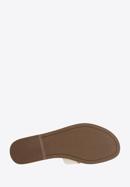 Leather sandals with "H" cut-out, cream, 94-D-750-9-35, Photo 6