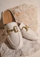 Leather mules with buckle detail, cream, 98-D-954-9-40, Photo 30