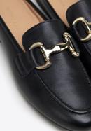 Leather mules with buckle detail, black, 98-D-954-1-39, Photo 7