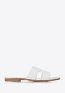 Women's sandals with geometric  cut-out, off white, 98-DP-803-P-35, Photo 1