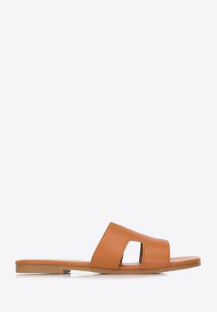 Women's sandals with geometric  cut-out, brown, 98-DP-803-5-41, Photo 1