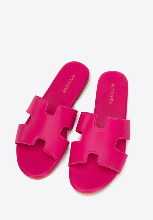 Women's sandals with geometric  cut-out, pink, 98-DP-803-5-39, Photo 2