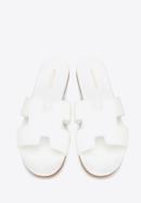 Women's sandals with geometric  cut-out, off white, 98-DP-803-1-38, Photo 3