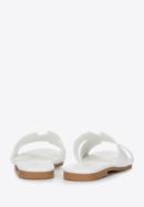 Women's sandals with geometric  cut-out, off white, 98-DP-803-P-35, Photo 4
