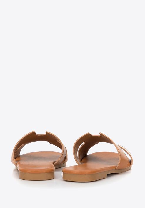 Women's sandals with geometric  cut-out, brown, 98-DP-803-P-37, Photo 4