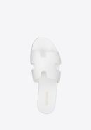 Women's sandals with geometric  cut-out, off white, 98-DP-803-P-35, Photo 5