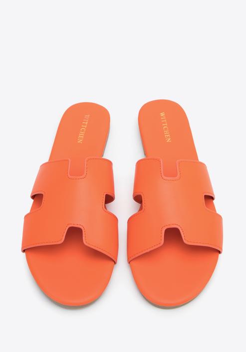 Women's sandals with "H" cut-out, orange, 98-DP-501-S-37, Photo 3