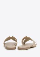 Women's sandals with "H" cut-out, gold, 98-DP-501-6-39, Photo 4