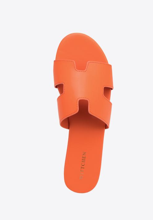 Women's sandals with "H" cut-out, orange, 98-DP-501-S-39, Photo 5