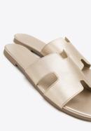Women's sandals with "H" cut-out, gold, 98-DP-501-Y-37, Photo 7