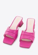 Women's soft leather slip on sandals, pink, 96-D-301-N-39, Photo 3