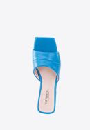 Women's soft leather slip on sandals, blue, 96-D-301-N-40, Photo 4