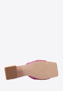 Damskie klapki z miękkiej skóry klasyczne, różowy, 96-D-301-P-40, Zdjęcie 6