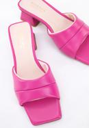 Women's soft leather slip on sandals, pink, 96-D-301-N-39, Photo 8
