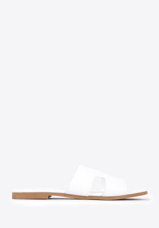 Women's sandals with "H" cut-out, white, 96-DP-804-0-37, Photo 1