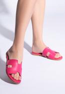 Women's sandals with "H" cut-out, pink, 96-DP-804-5-35, Photo 15