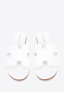 Women's sandals with "H" cut-out, white, 96-DP-804-P-36, Photo 2