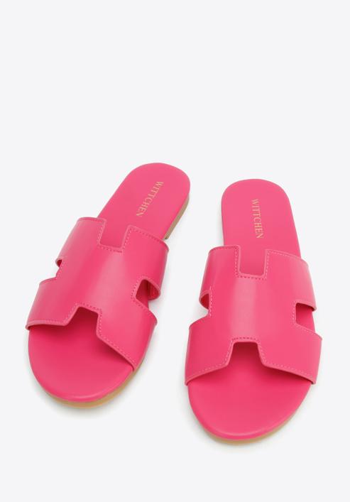 Women's sandals with "H" cut-out, pink, 96-DP-804-5-37, Photo 2