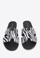 Women's sandals with "H" cut-out, black-white, 96-DP-804-5-36, Photo 3