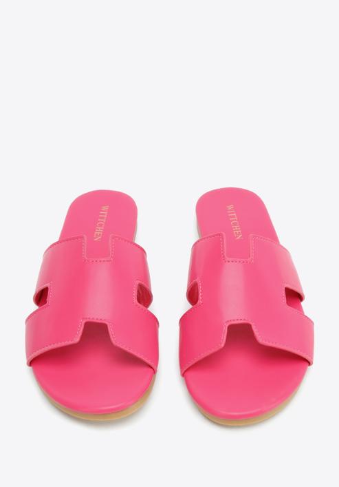 Women's sandals with "H" cut-out, pink, 96-DP-804-Z-36, Photo 3